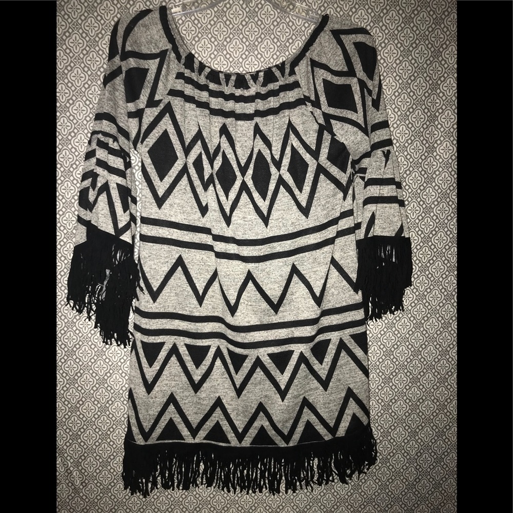 Lilypad fringe dress / tunic